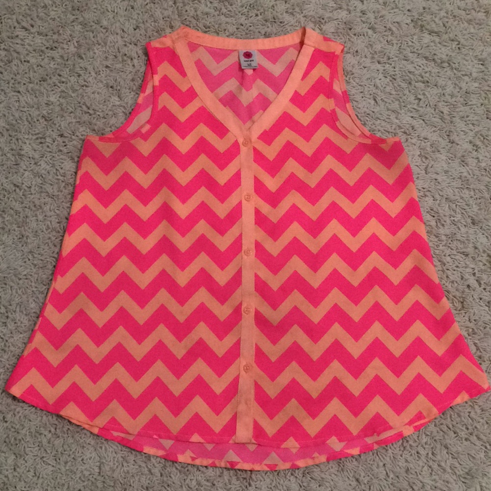 Sleeveless Chevron Top